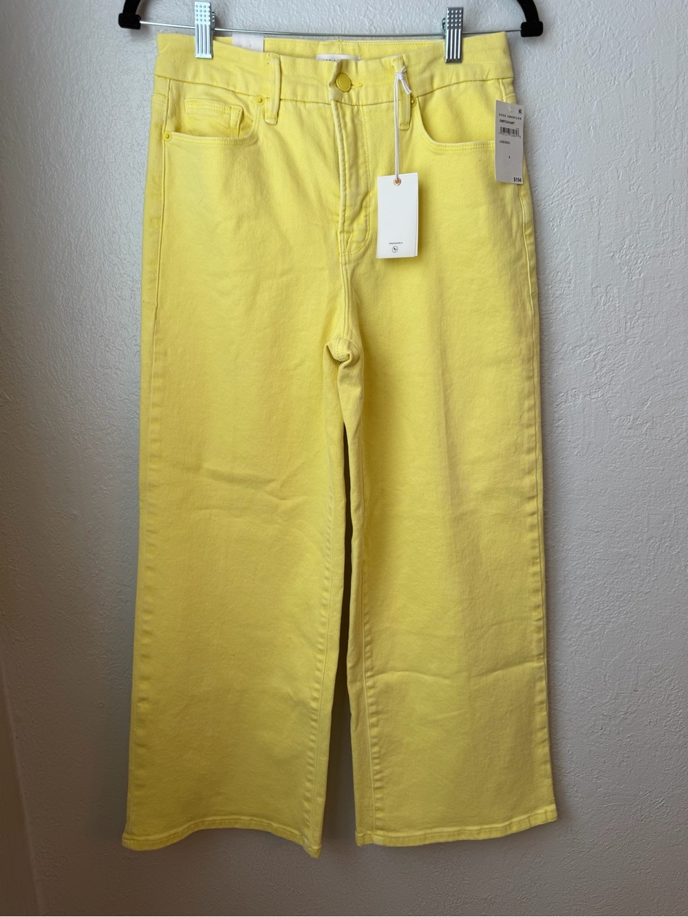 180~ NWT Good American Lemon Wide-Leg Women’s Jeans Size 28